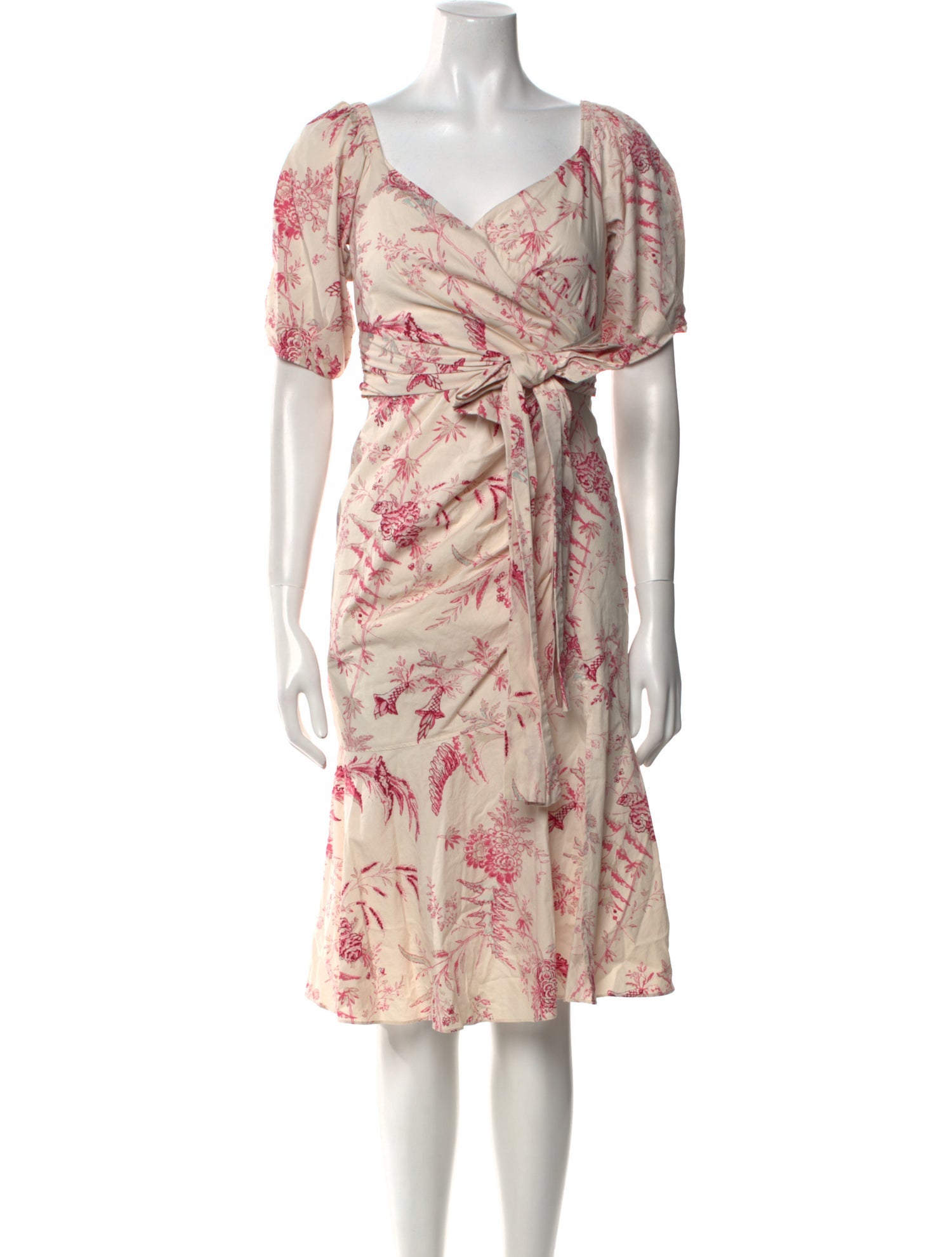 La Vie Rebecca Taylor Floral Print Knee-Length Dress