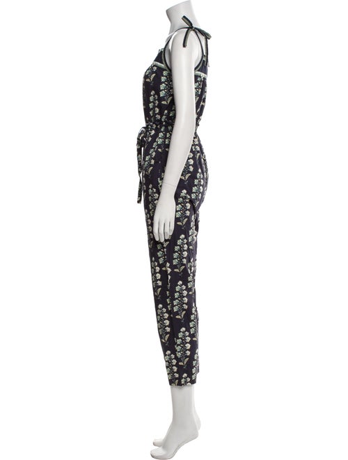 La Vie Rebecca Taylor Floral Print Square Neckline Jumpsuit