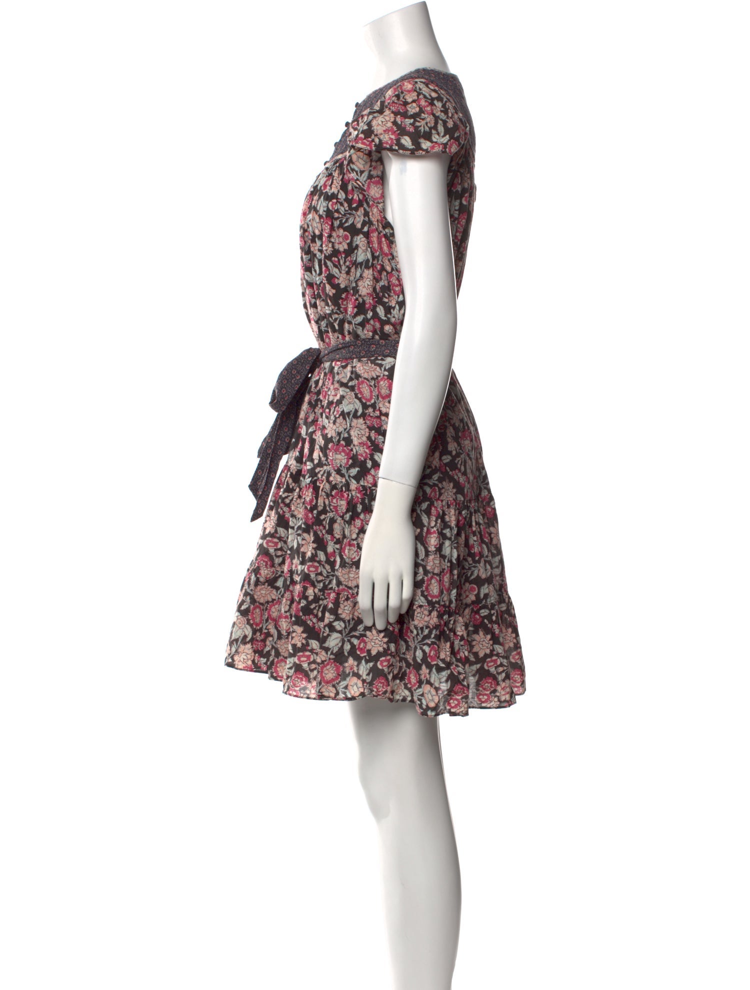 La Vie Rebecca Taylor Floral Print Mini Dress