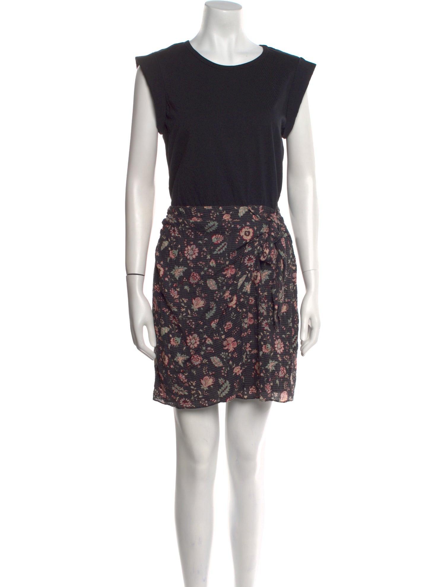 La Vie Rebecca Taylor Floral Print Mini Dress