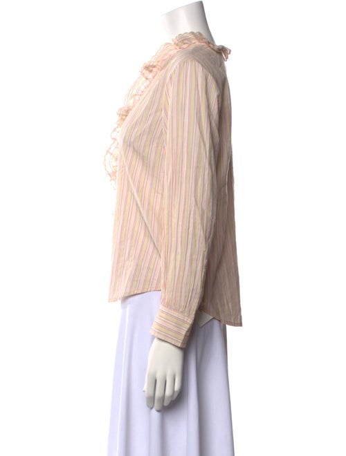 La Vie Rebecca Taylor Striped V-Neck Blouse