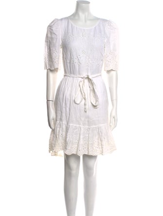 La Vie Rebecca Taylor Linen Knee-Length Dress