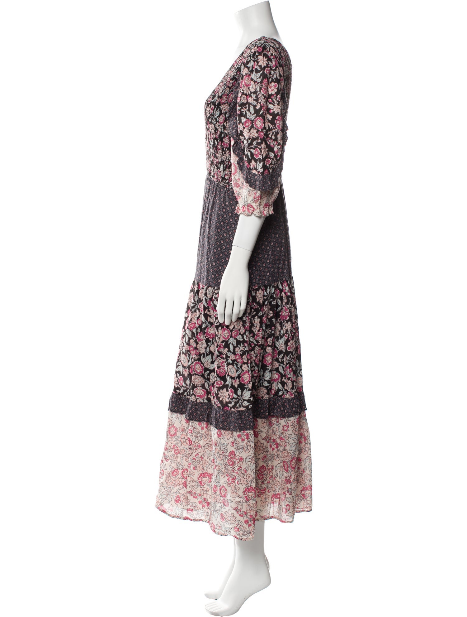 La Vie Rebecca Taylor Floral Print Long Dress w/ Tags