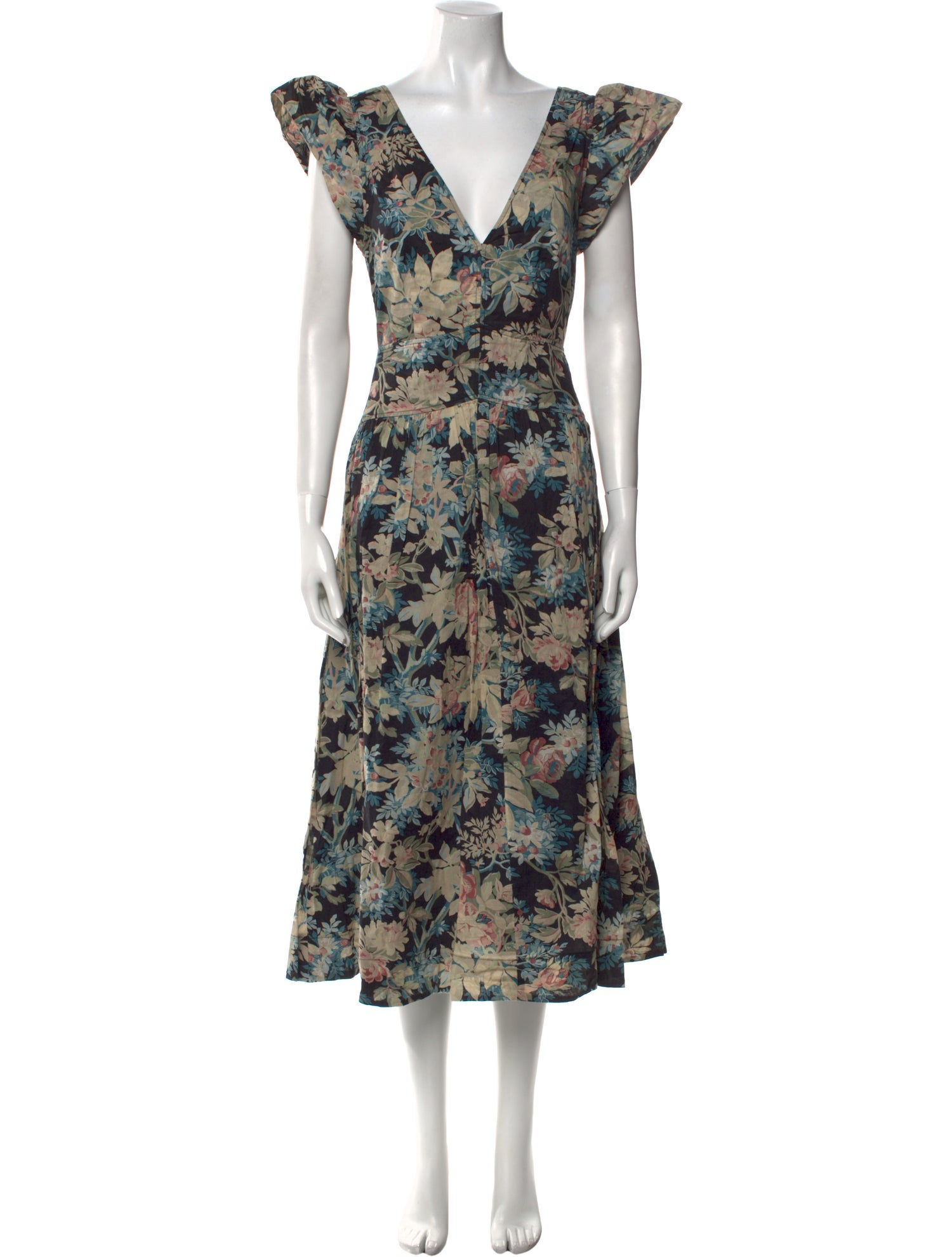 La Vie Rebecca Taylor Floral Print Long Dress