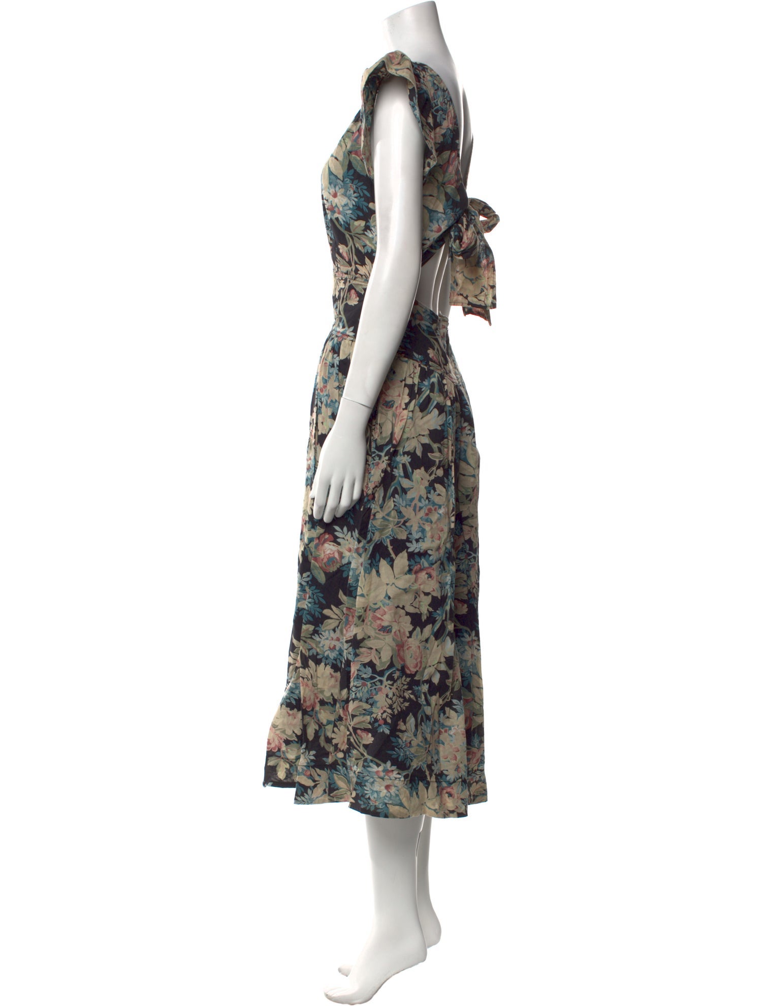 La Vie Rebecca Taylor Floral Print Long Dress