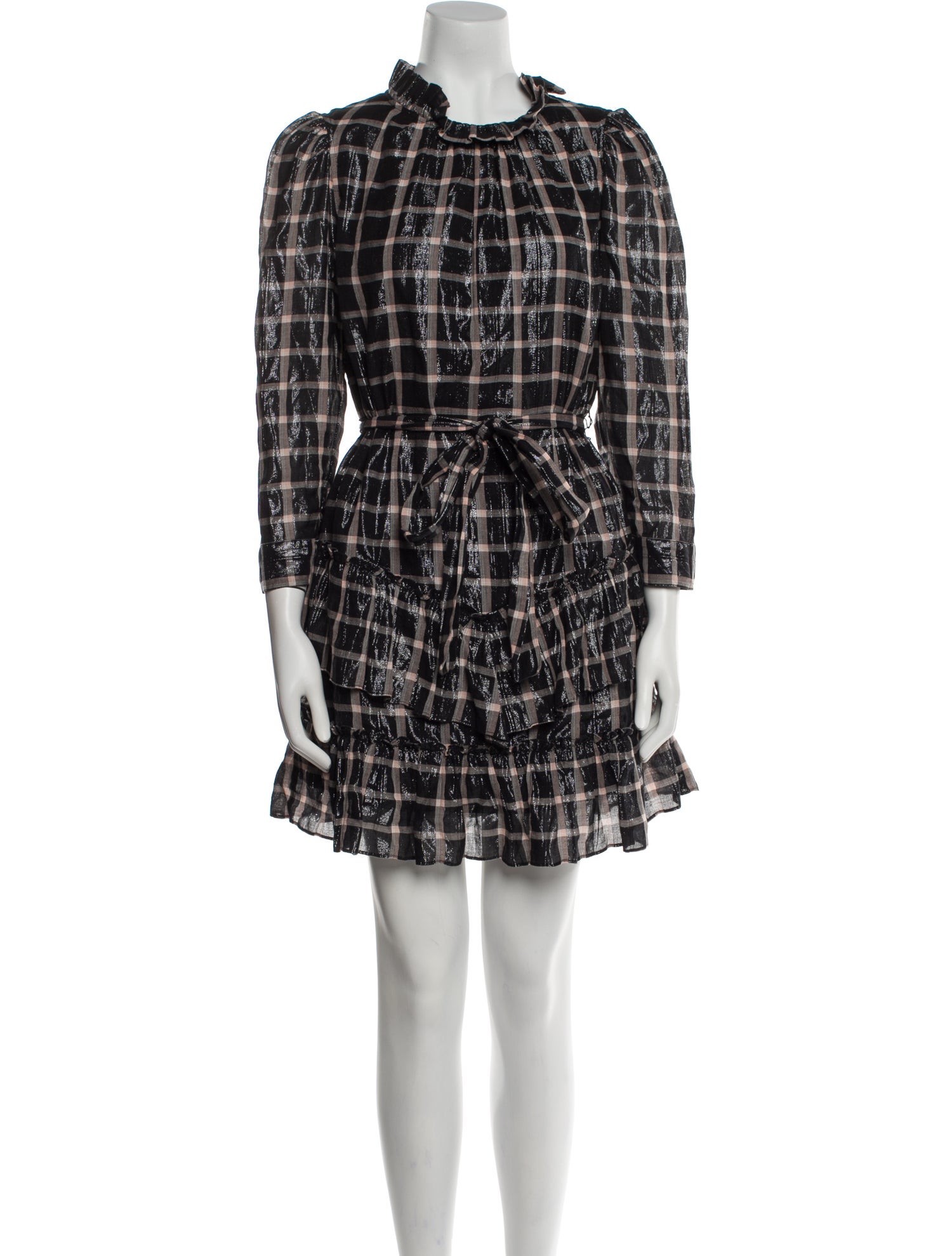 La Vie Rebecca Taylor Plaid Print Mini Dress