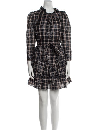 La Vie Rebecca Taylor Plaid Print Mini Dress