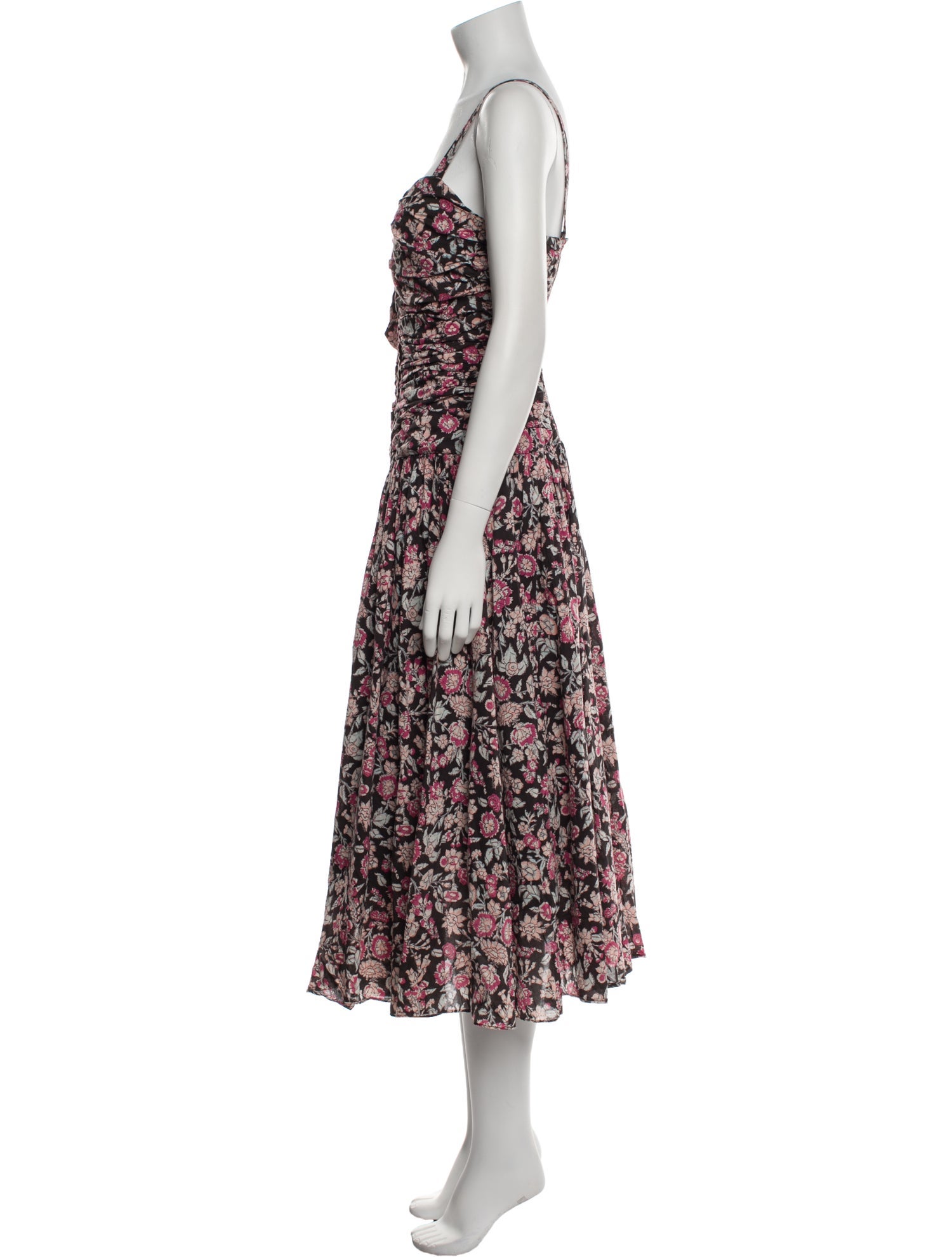 La Vie Rebecca Taylor Floral Print Midi Length Dress