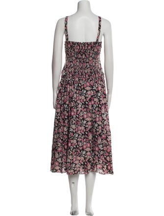 La Vie Rebecca Taylor Floral Print Midi Length Dress