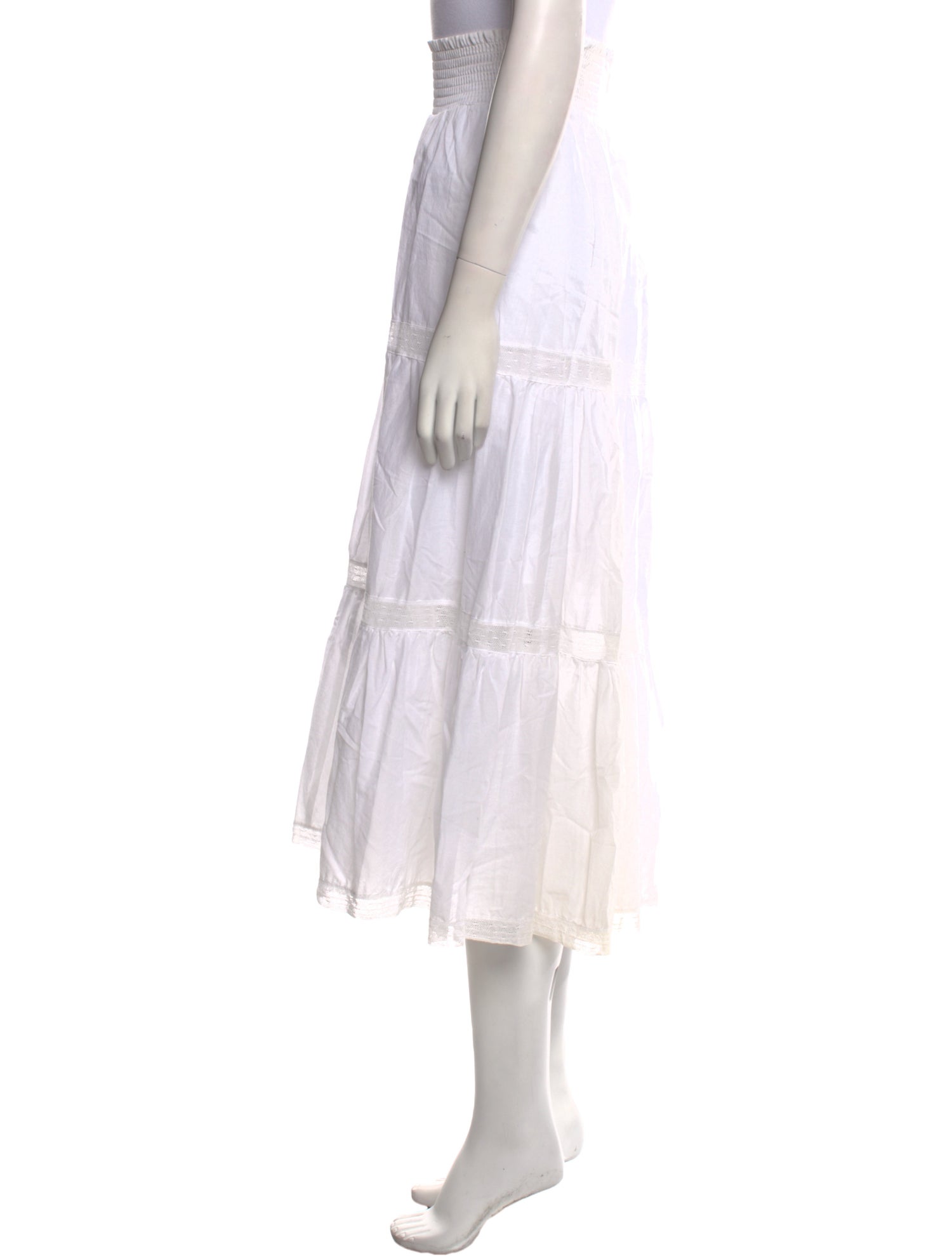 La Vie Rebecca Taylor Ruffle Embellishment Midi Length Skirt