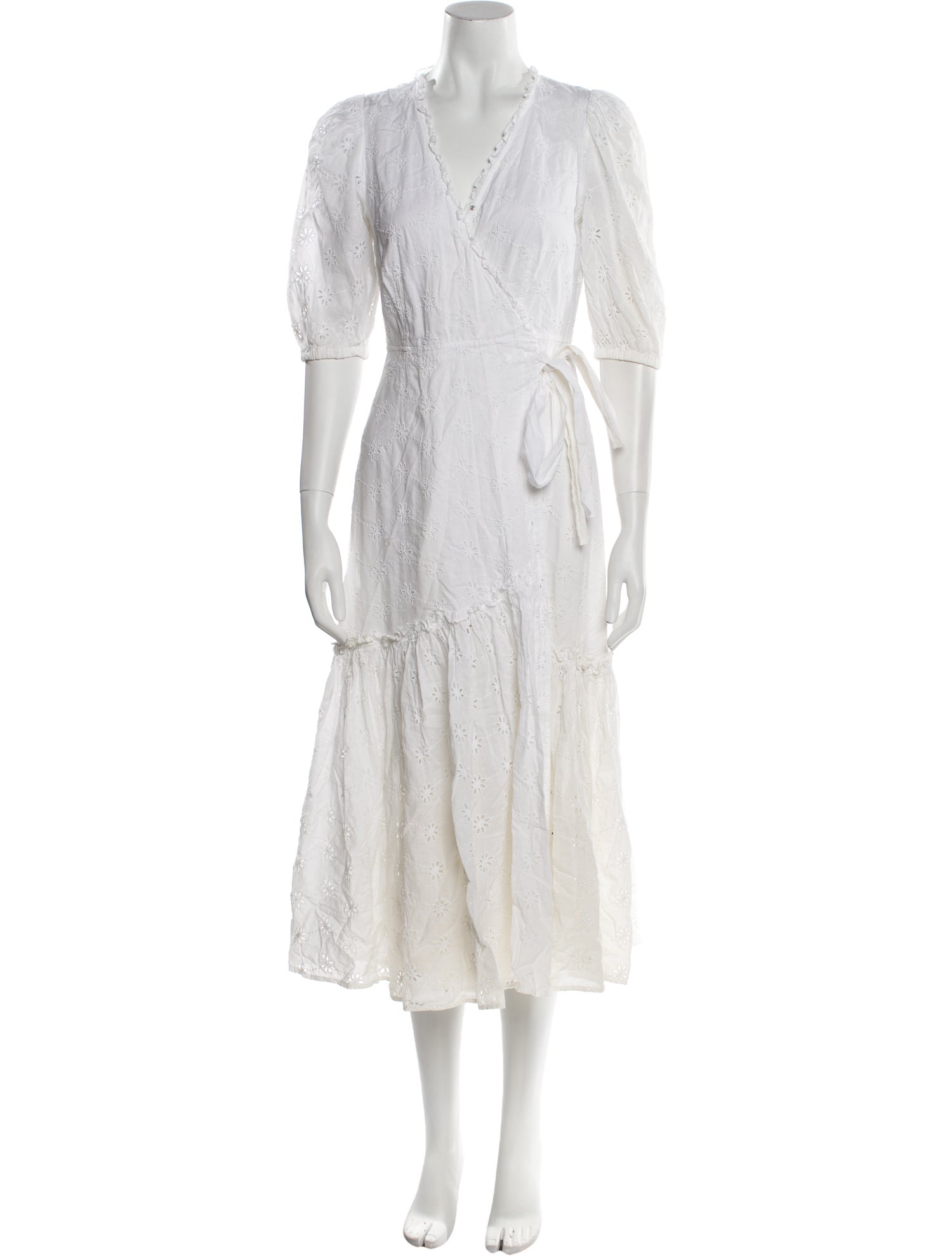 La Vie Rebecca Taylor V-Neck Midi Length Dress