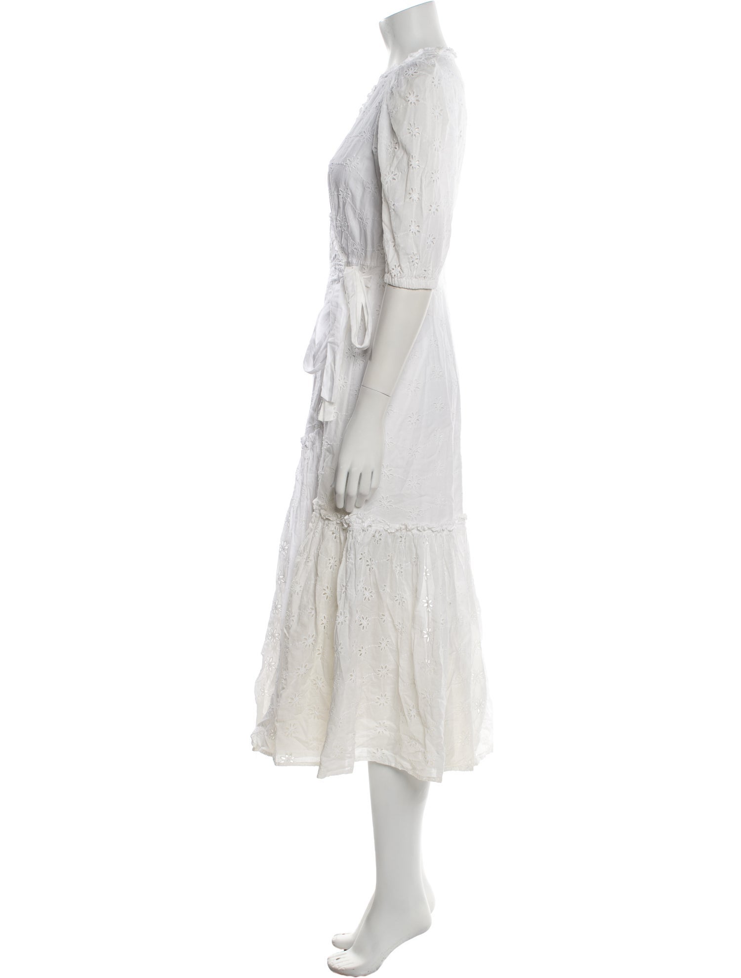 La Vie Rebecca Taylor V-Neck Midi Length Dress