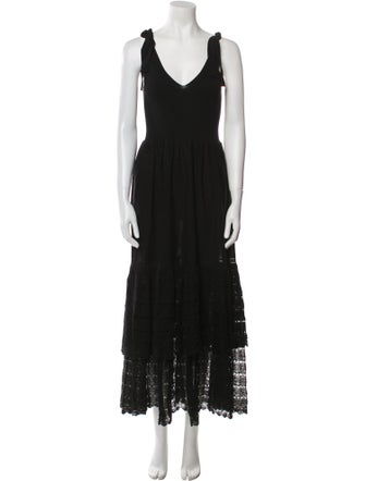 La Vie Rebecca Taylor V-Neck Long Dress