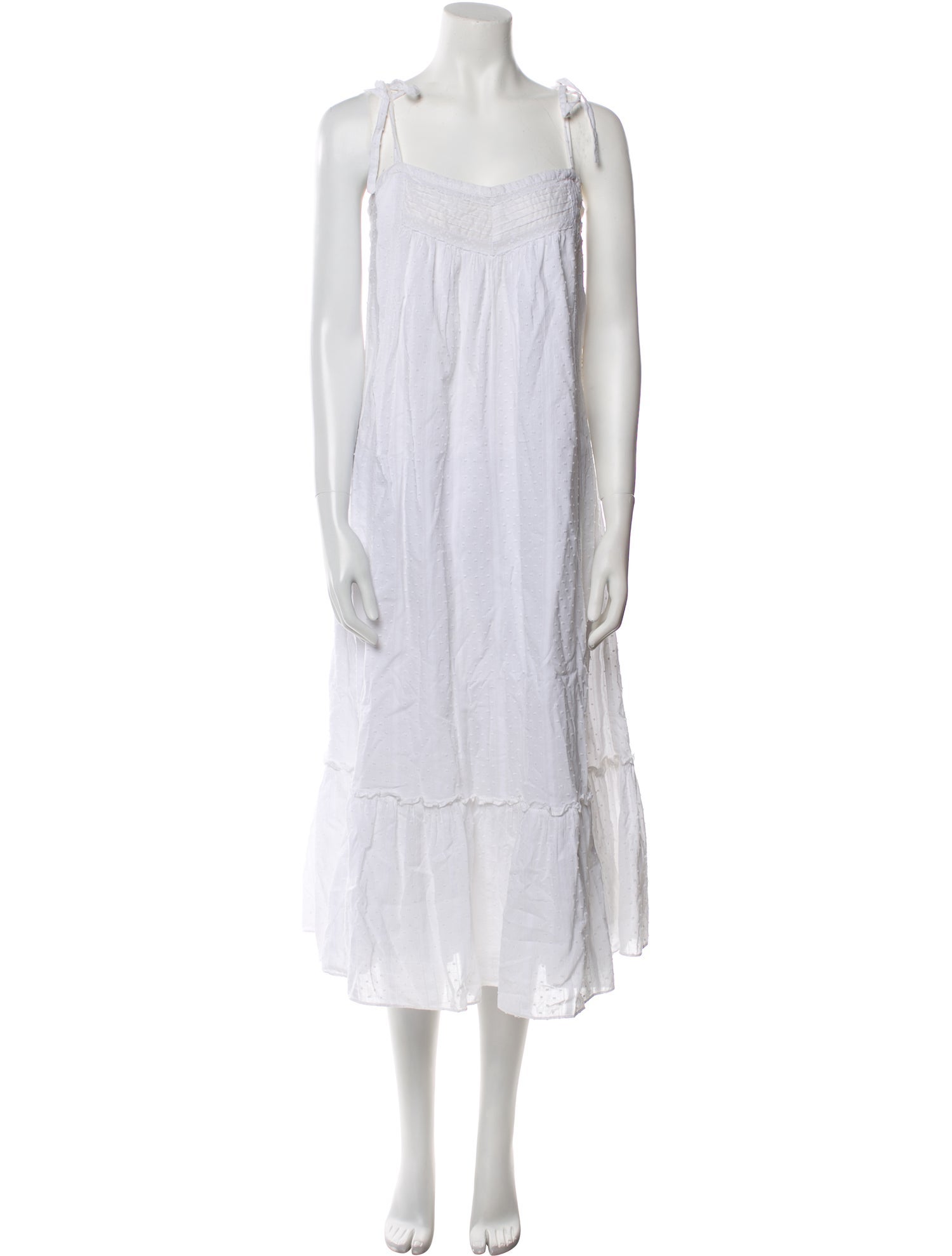 La Vie Rebecca Taylor Square Neckline Midi Length Dress