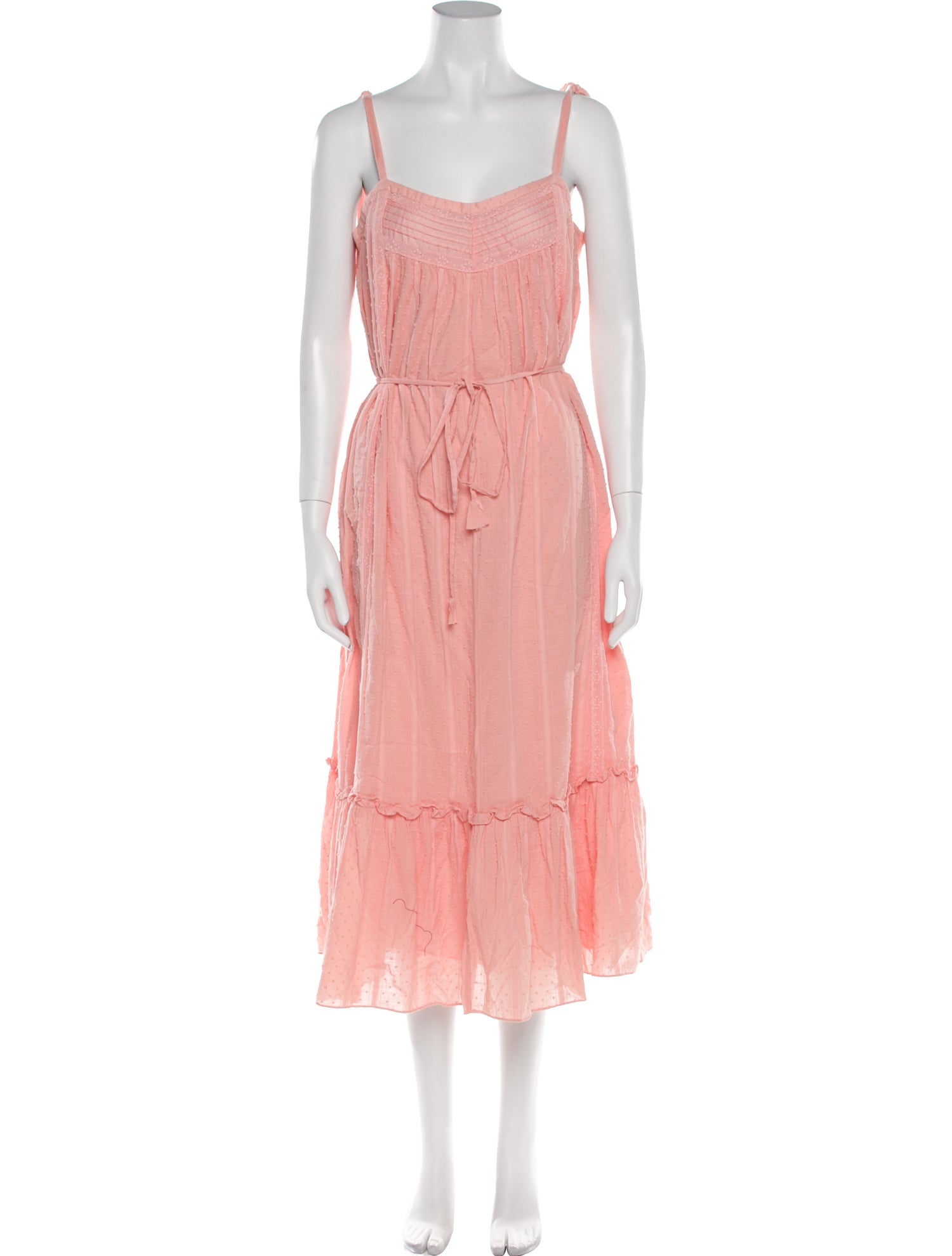 La Vie Rebecca Taylor Square Neckline Midi Length Dress