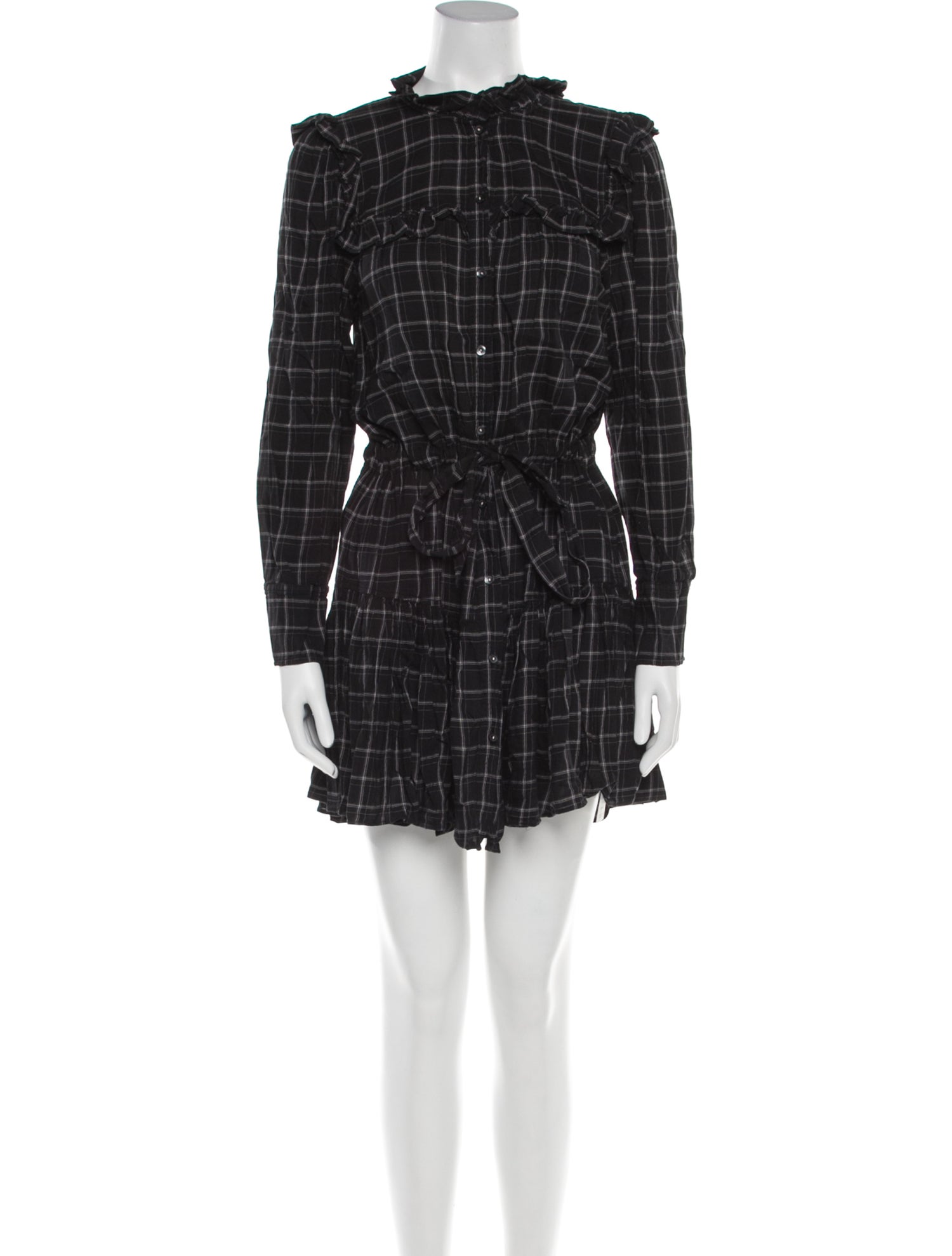 La Vie Rebecca Taylor Plaid Print Mini Dress