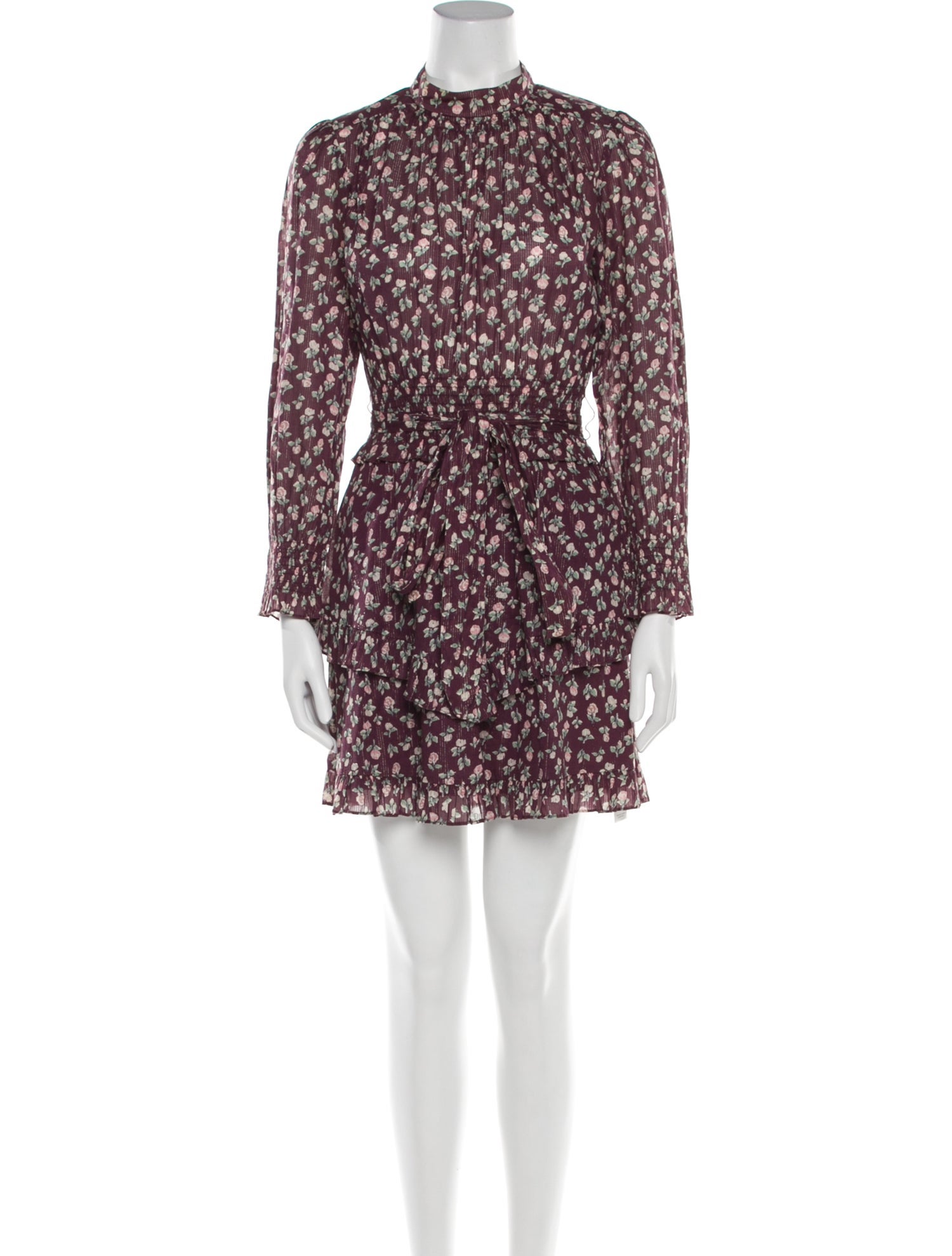 La Vie Rebecca Taylor Floral Print Mini Dress