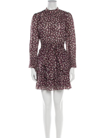 La Vie Rebecca Taylor Floral Print Mini Dress