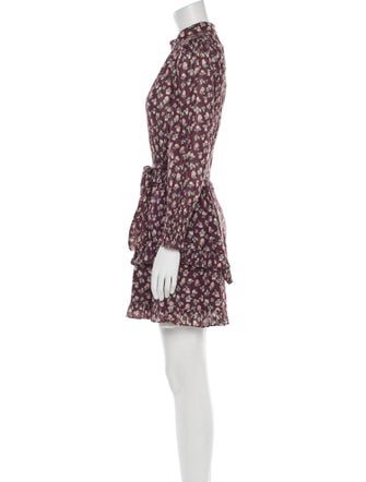 La Vie Rebecca Taylor Floral Print Mini Dress