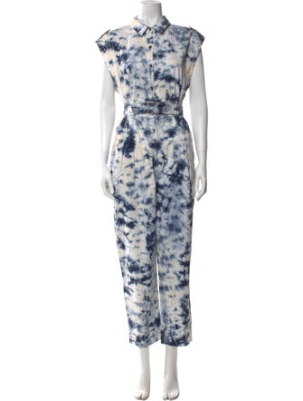 La Vie Rebecca Taylor Tie-Dye Print Jumpsuit