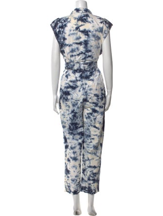 La Vie Rebecca Taylor Tie-Dye Print Jumpsuit