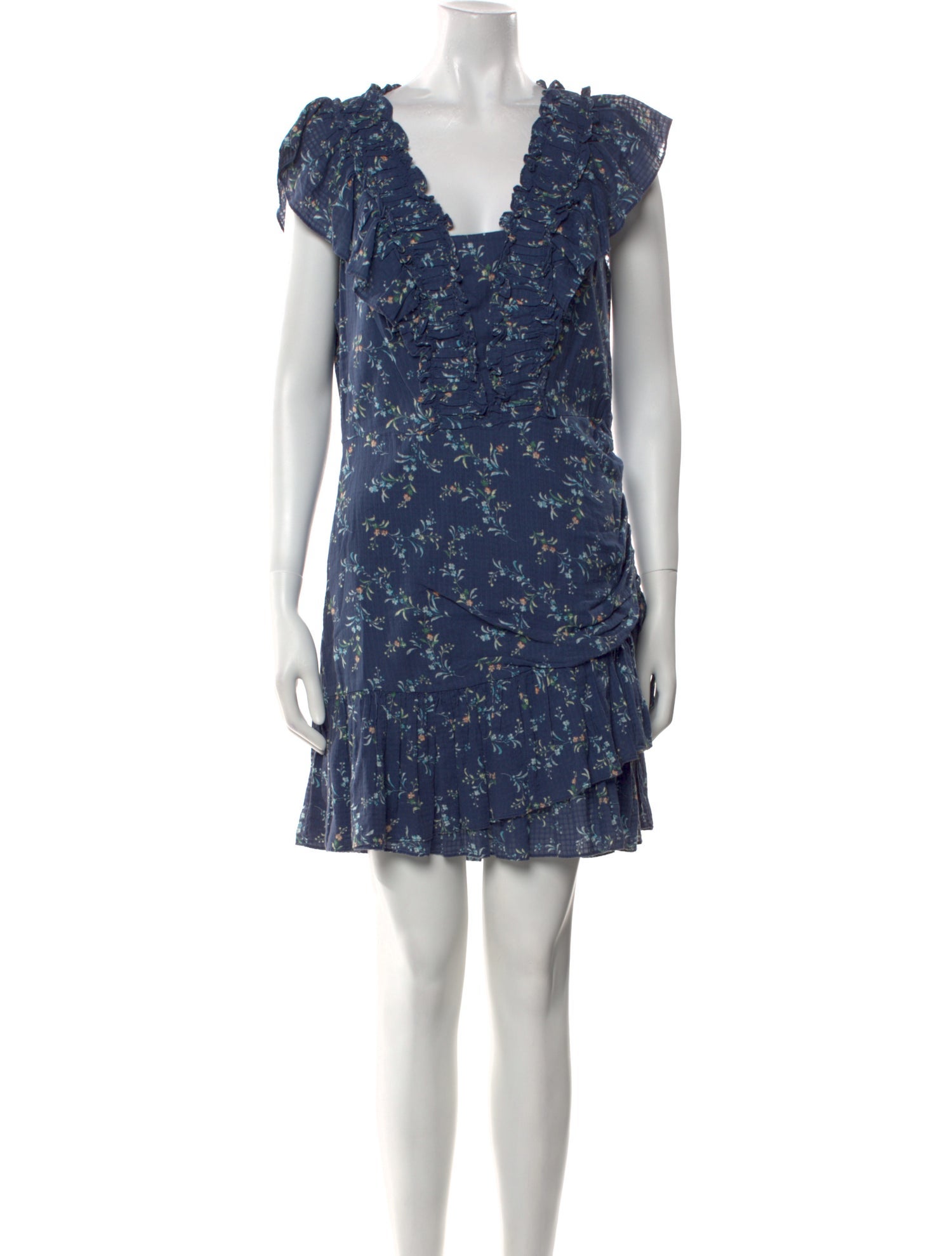 La Vie Rebecca Taylor Floral Print Mini Dress