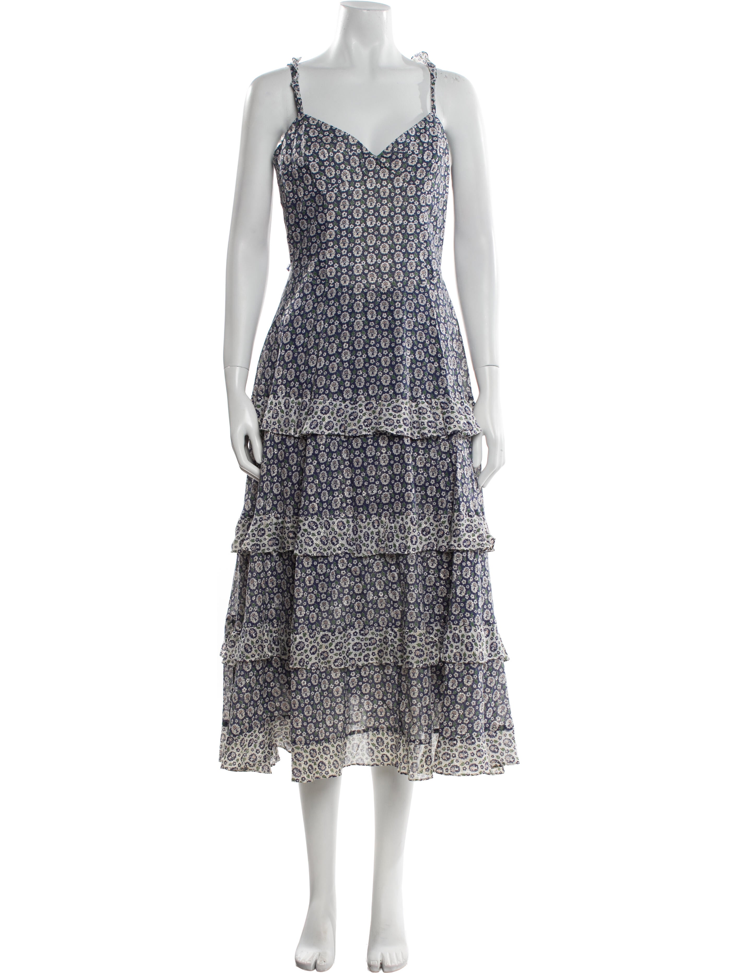 La Vie Rebecca Taylor Floral Print Long Dress