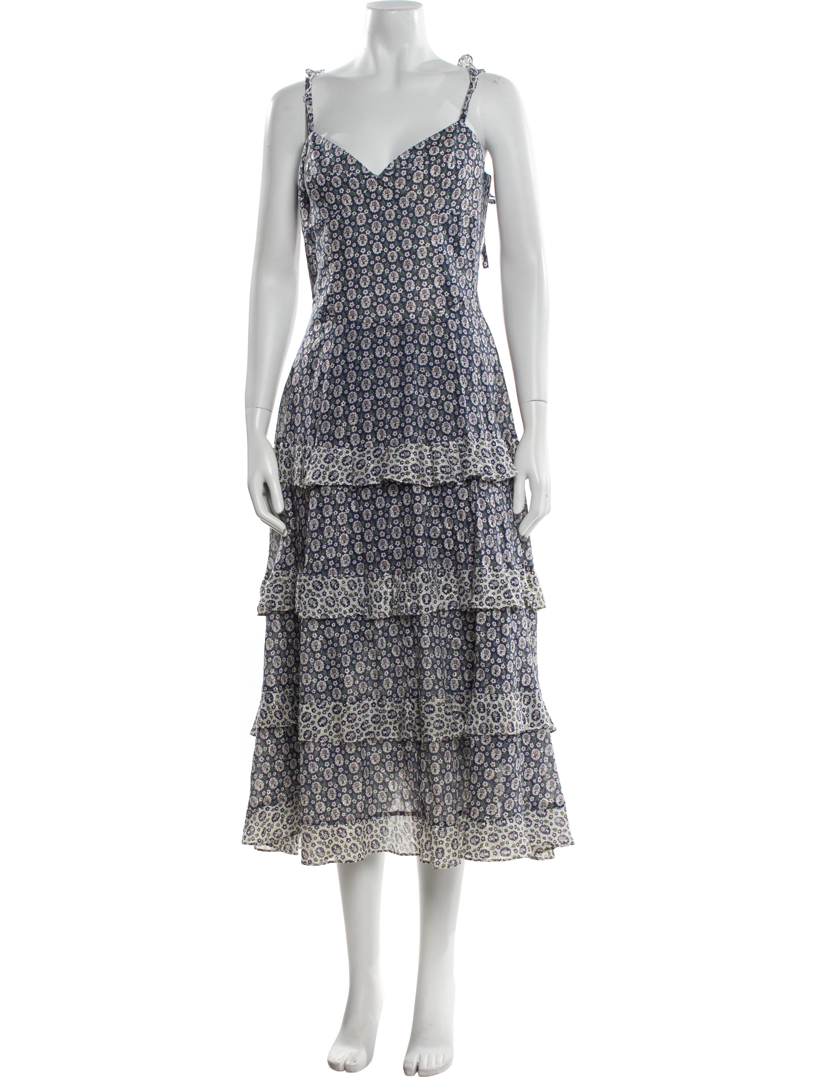 La Vie Rebecca Taylor Floral Print Long Dress