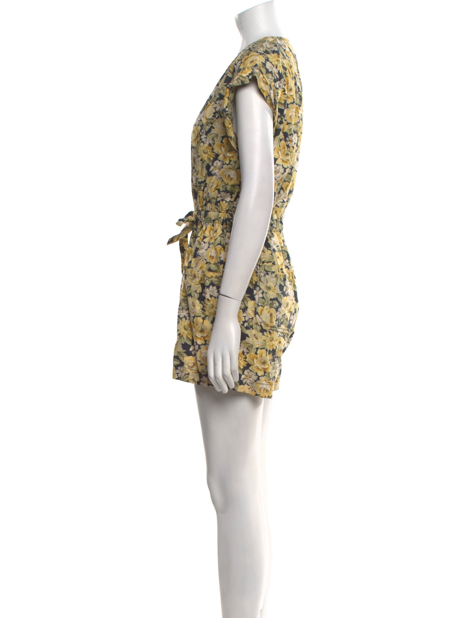 La Vie Rebecca Taylor Floral Print Crew Neck Romper