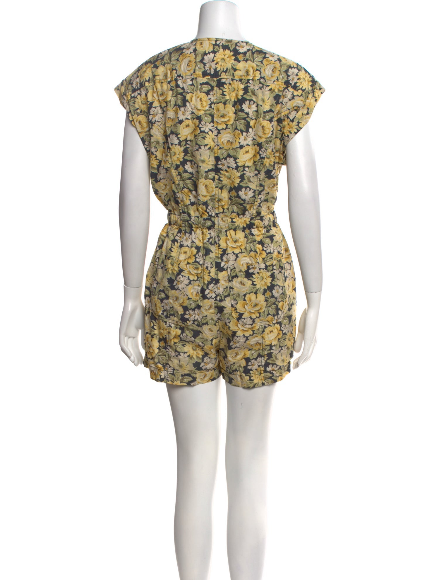 La Vie Rebecca Taylor Floral Print Crew Neck Romper