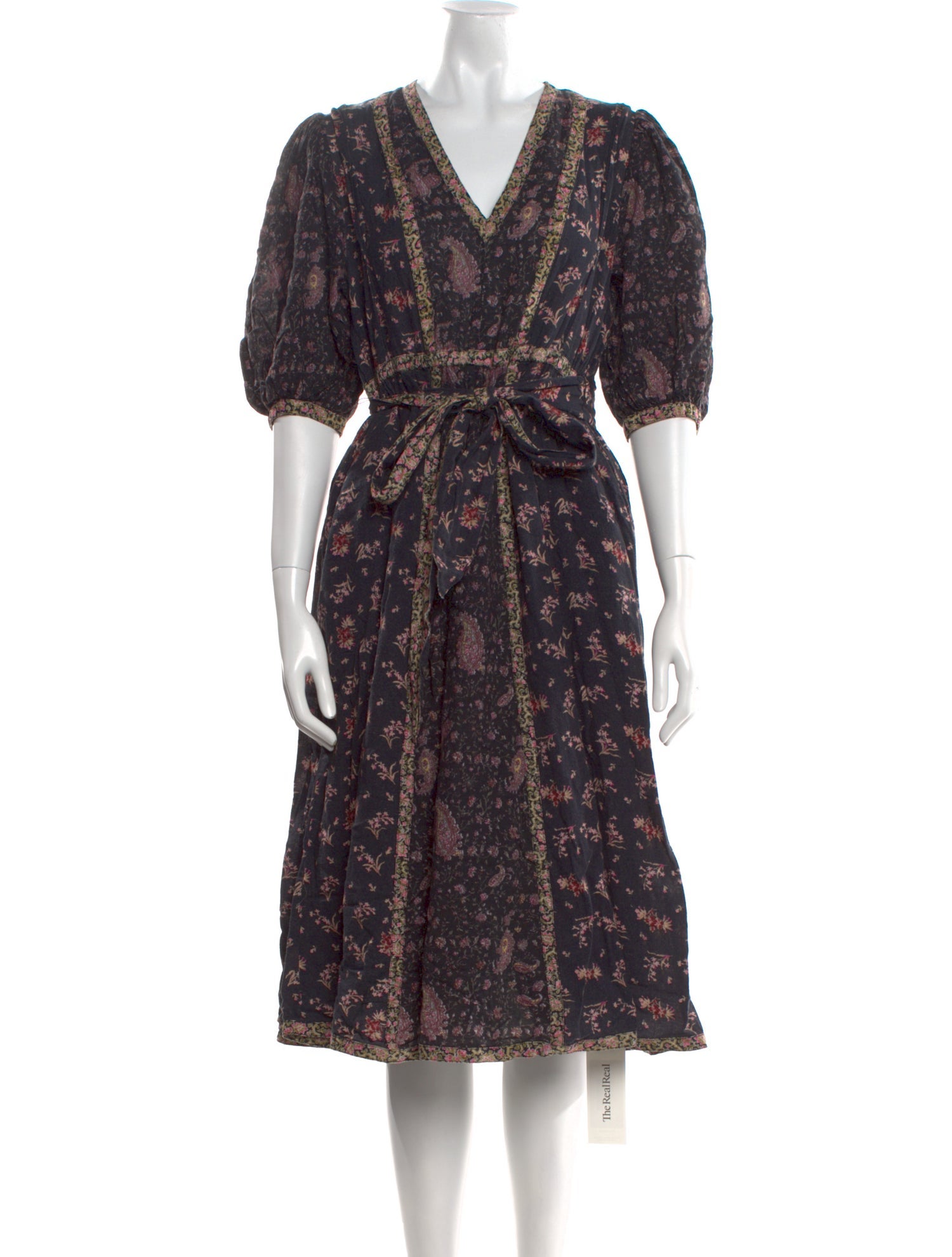 La Vie Rebecca Taylor Floral Print Midi Length Dress