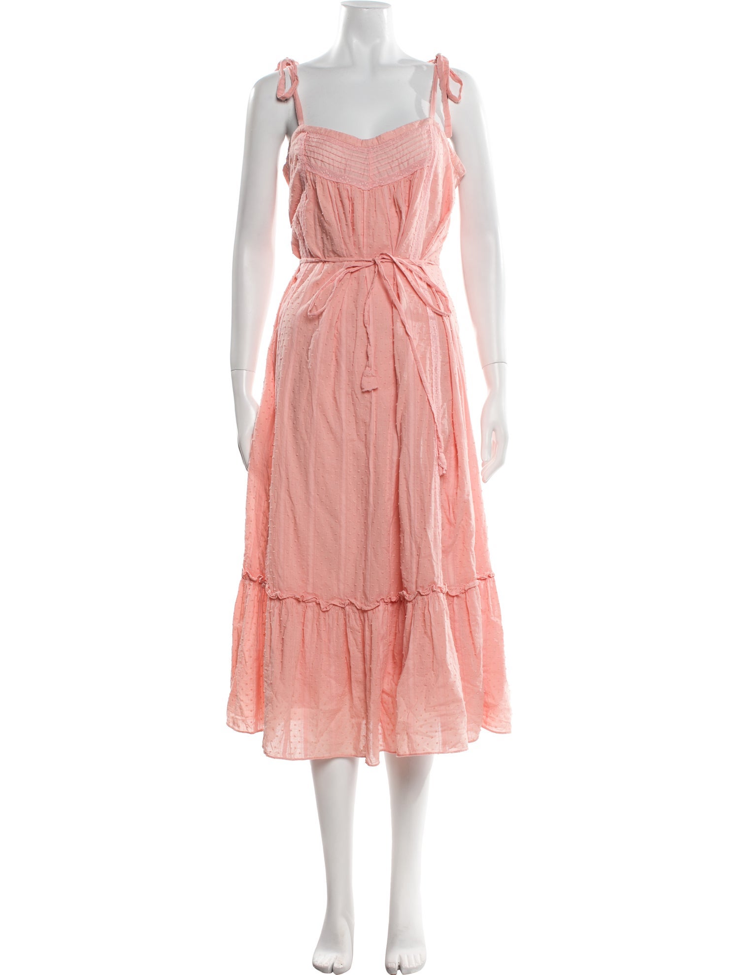 La Vie Rebecca Taylor Square Neckline Midi Length Dress