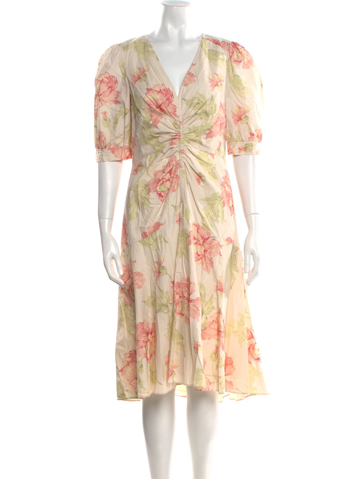 La Vie Rebecca Taylor Floral Print Midi Length Dress