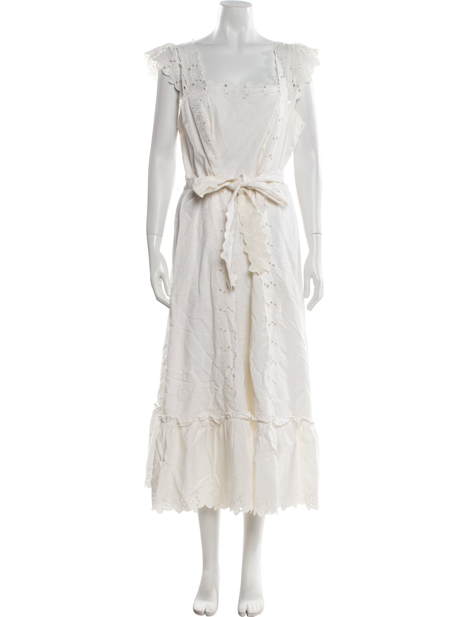 La Vie Rebecca Taylor Square Neckline Midi Length Dress