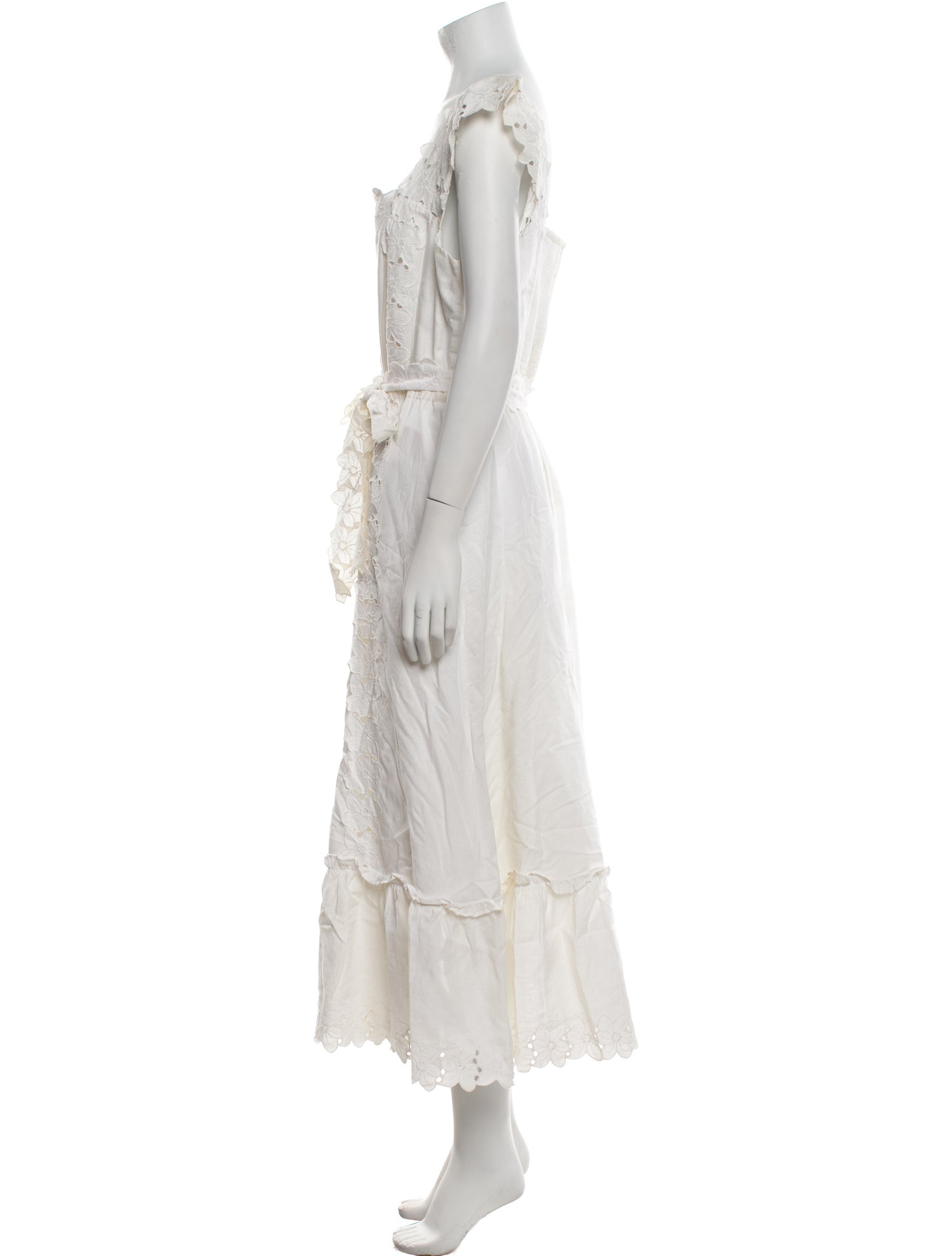 La Vie Rebecca Taylor Square Neckline Midi Length Dress