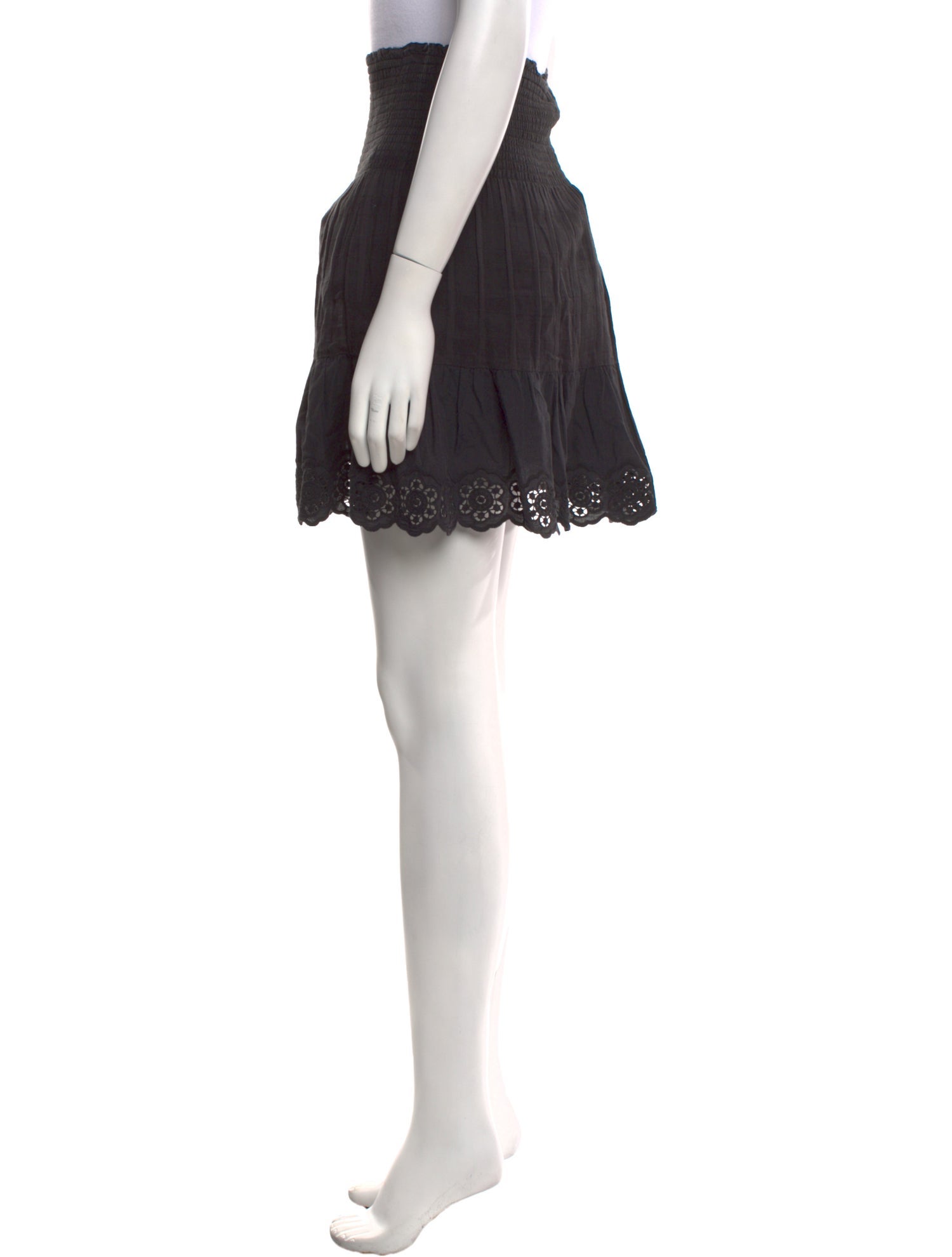 La Vie Rebecca Taylor Embroidered Accent Mini Skirt