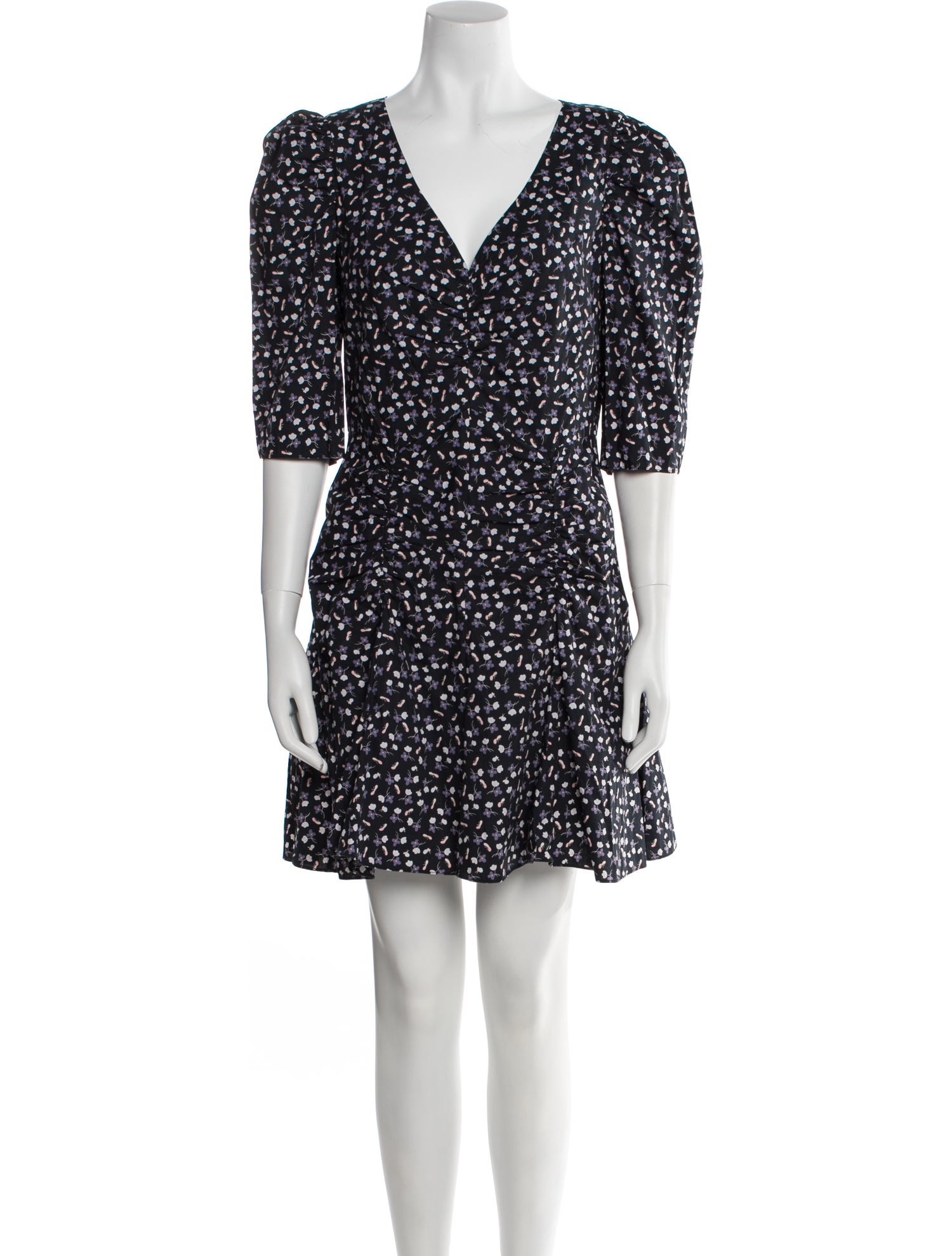 La Vie Rebecca Taylor Floral Print Mini Dress
