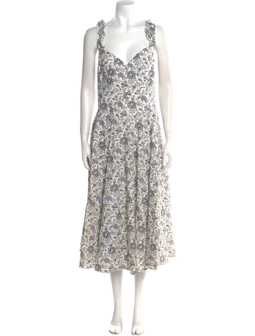 La Vie Rebecca Taylor Floral Print Long Dress