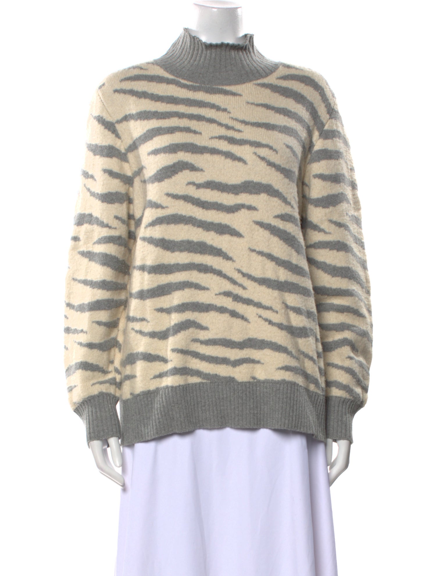 La Vie Rebecca Taylor Printed Turtleneck Sweater