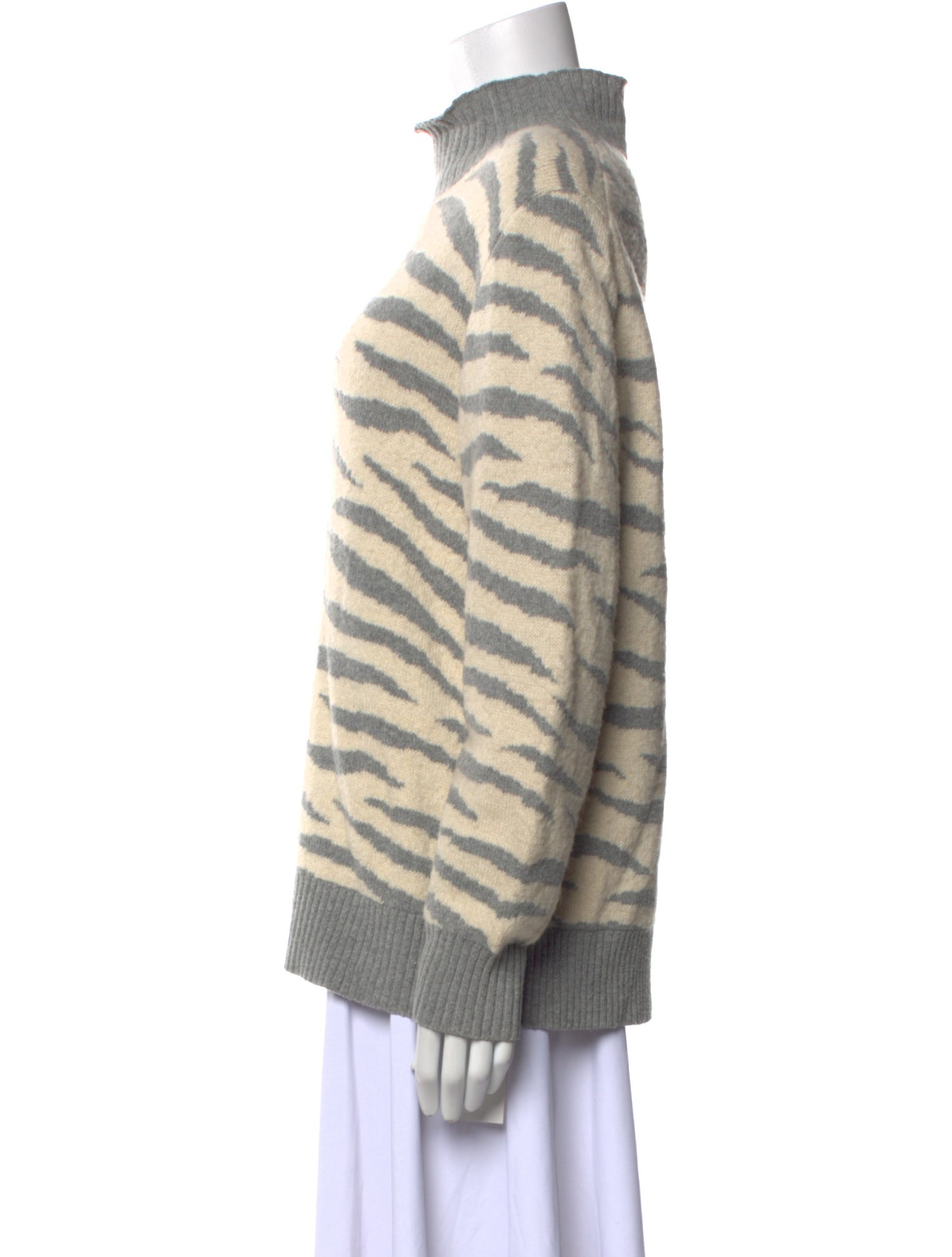 La Vie Rebecca Taylor Printed Turtleneck Sweater