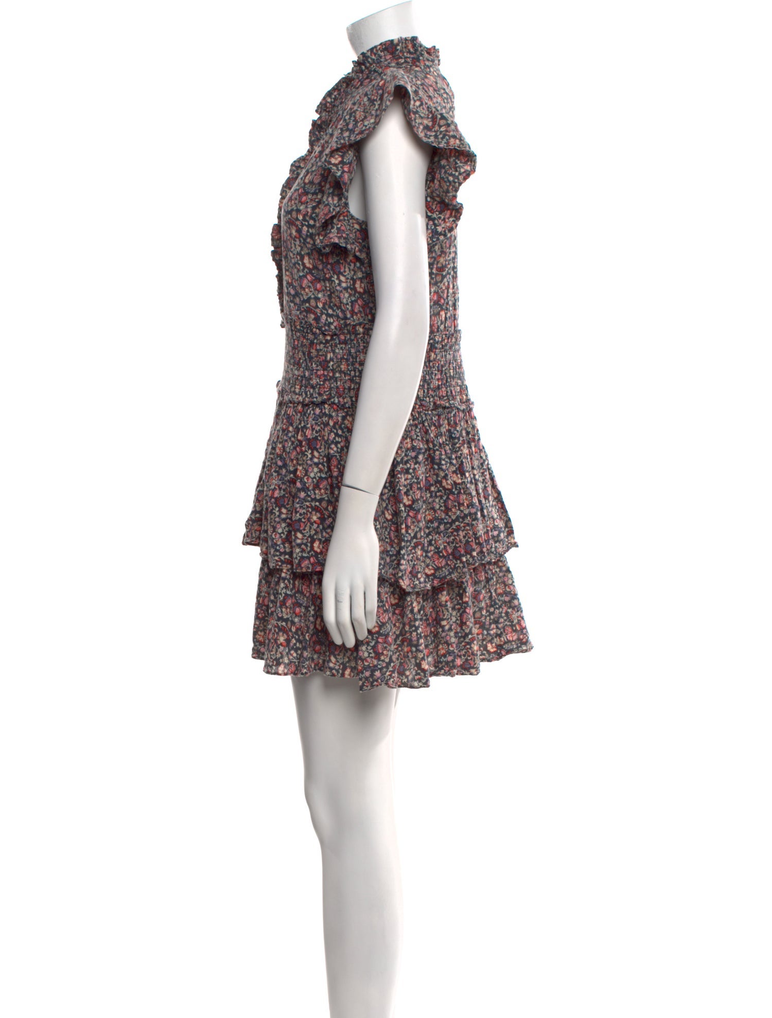 La Vie Rebecca Taylor Floral Print Mini Dress