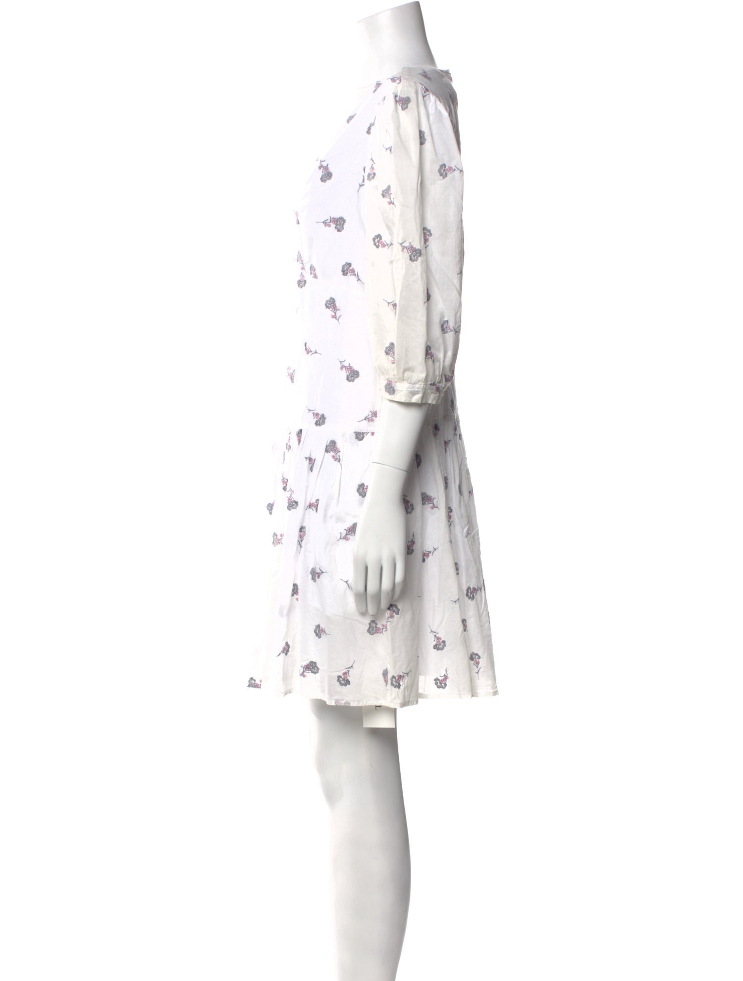 La Vie Rebecca Taylor Floral Print Mini Dress