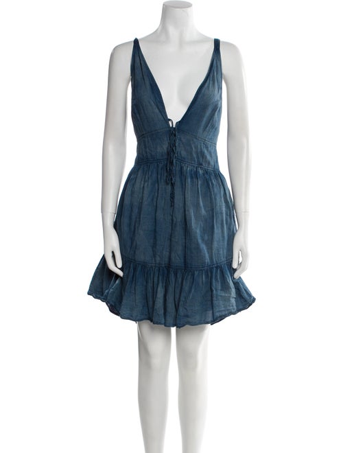 La Vie Rebecca Taylor V-Neck Mini Dress