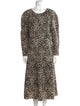La Vie Rebecca Taylor Printed Midi Length Dress