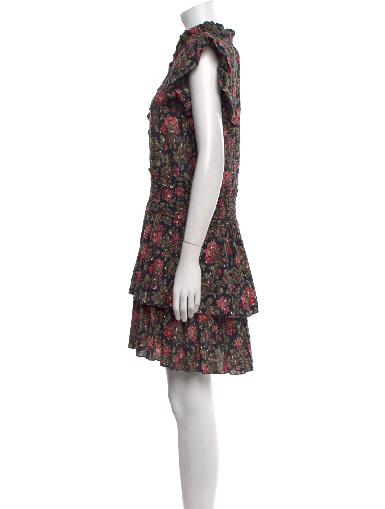 La Vie Rebecca Taylor Floral Print Mini Dress