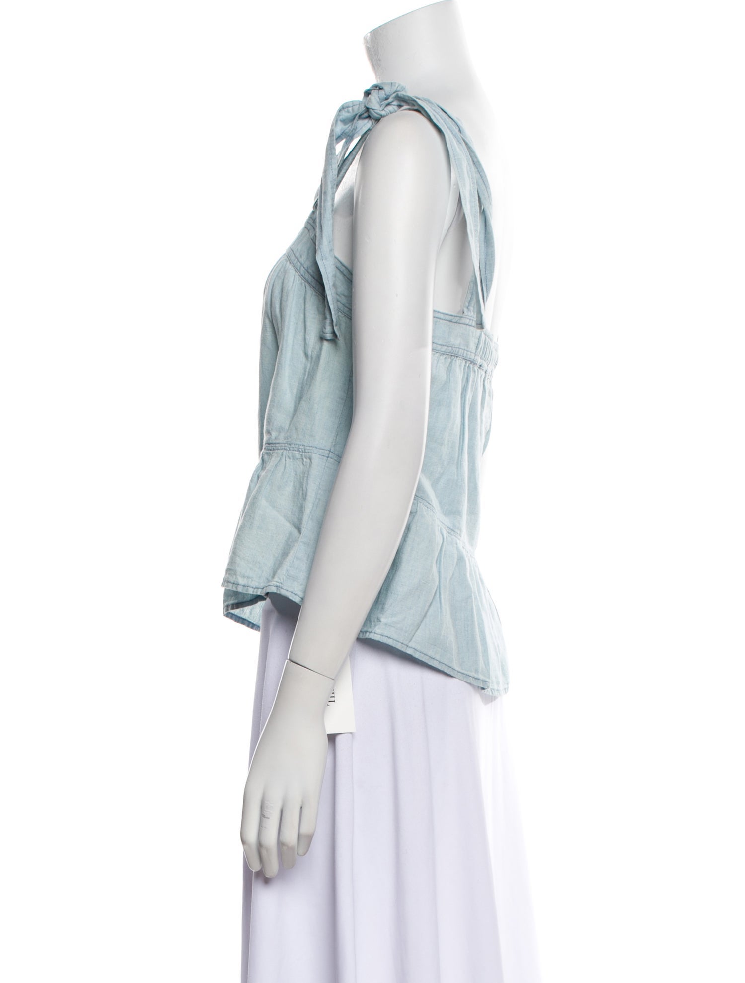 La Vie Rebecca Taylor Square Neckline Short Sleeve Crop Top