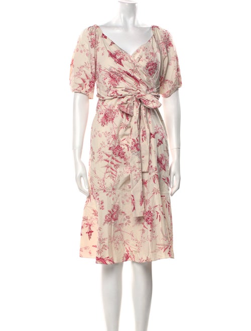 La Vie Rebecca Taylor Floral Print Knee-Length Dress