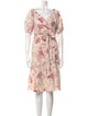 La Vie Rebecca Taylor Floral Print Knee-Length Dress