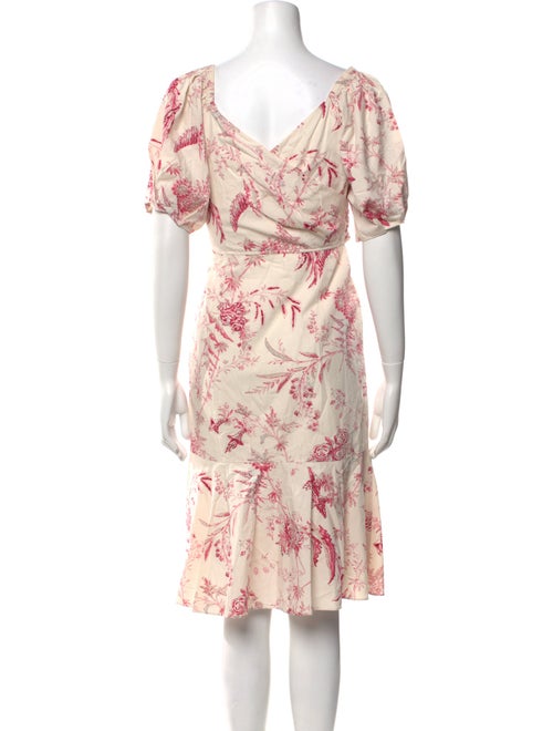 La Vie Rebecca Taylor Floral Print Knee-Length Dress