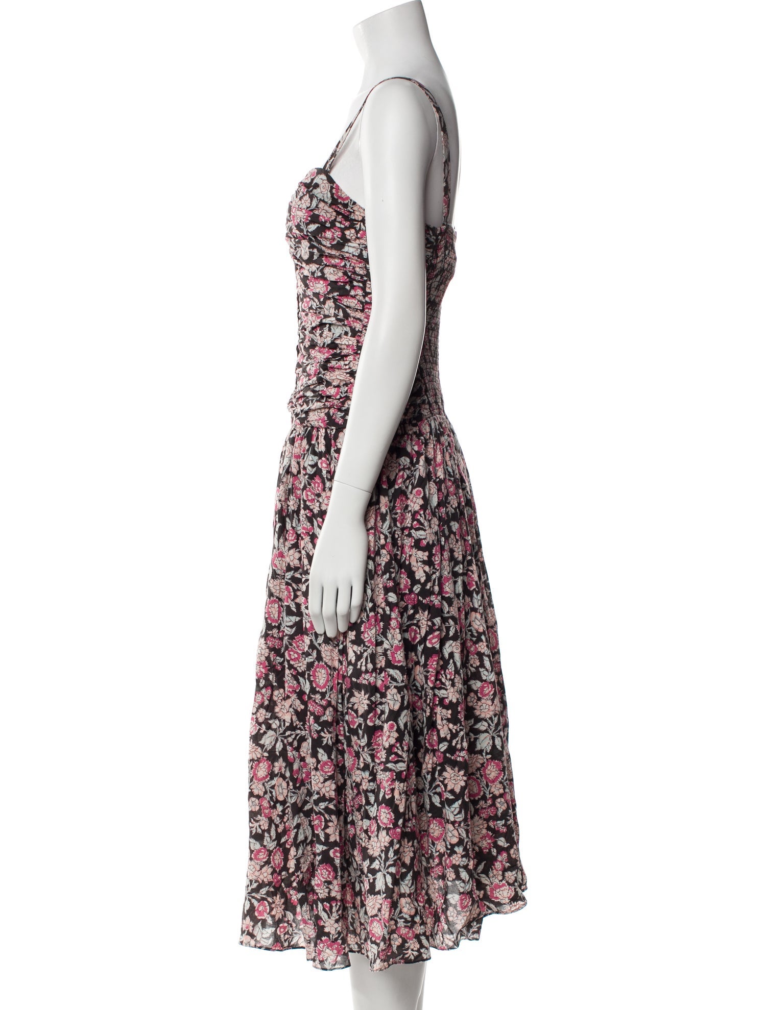 La Vie Rebecca Taylor Floral Print Midi Length Dress